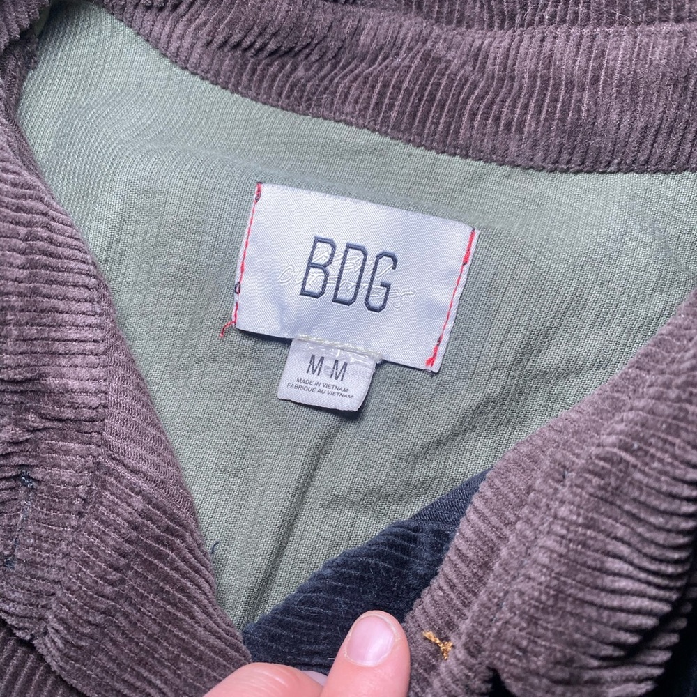 EUC 100% Cotton BDG Neutral Patchwork Corduroy Shirt Jacket Shacket - Picture 4 of 11